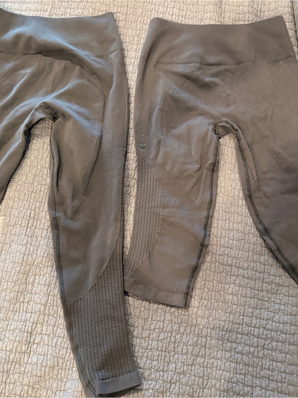 BUNDLE lululemon athletica Black Women's High-Rise Mesh Panel Leggings